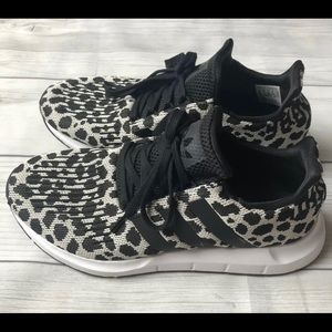 adidas swift run leopard pattern running shoes